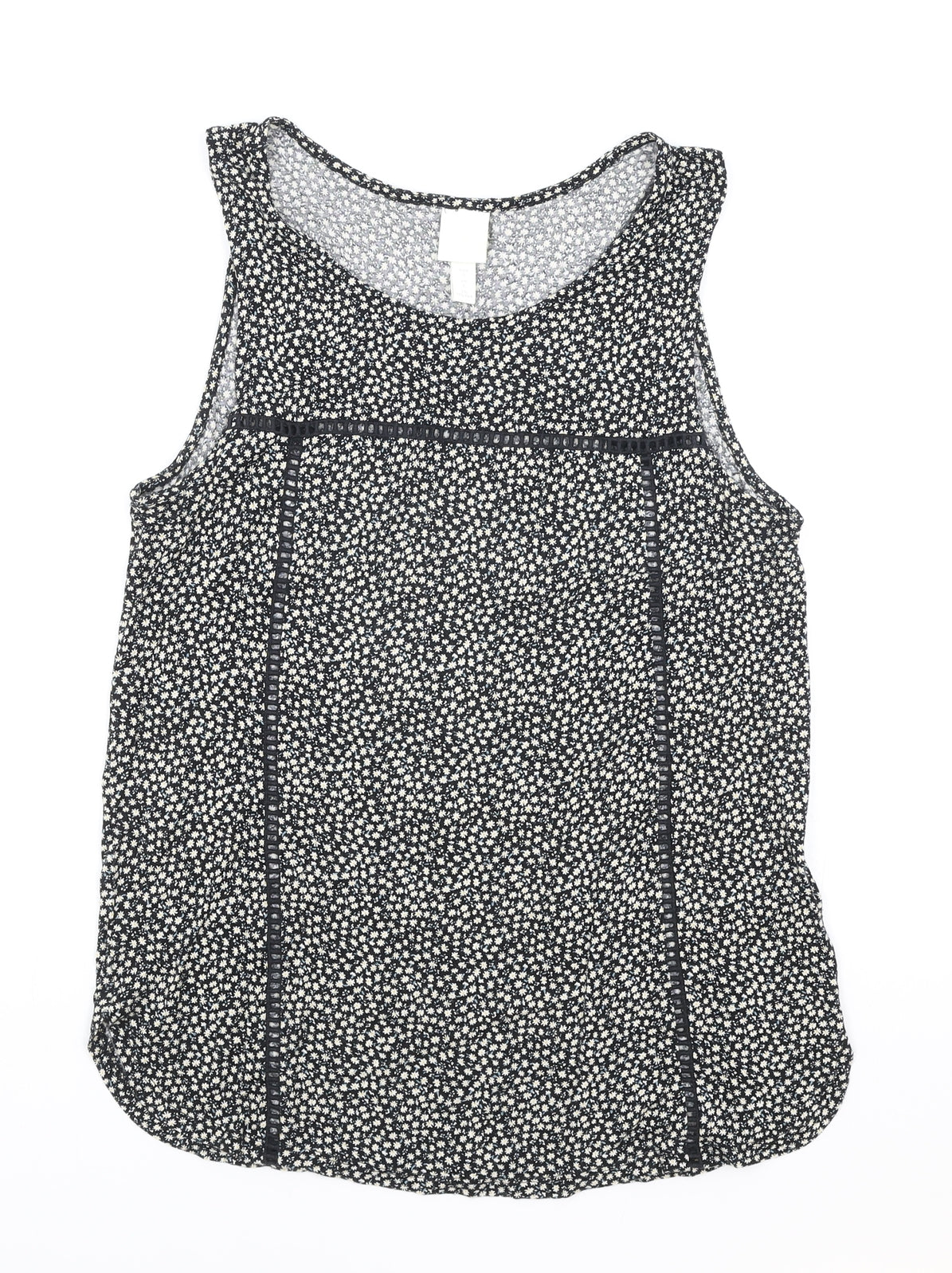 Womens UK Size S H&M Black Basic Tank