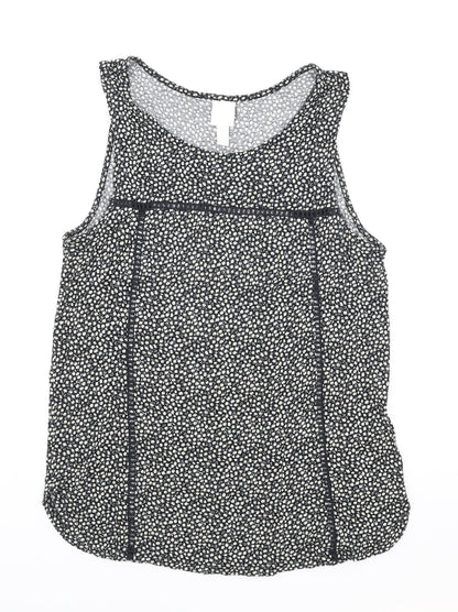 Womens UK Size S H&M Black Basic Tank