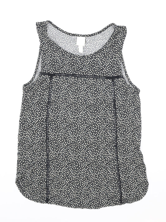 Womens UK Size S H&M Black Basic Tank