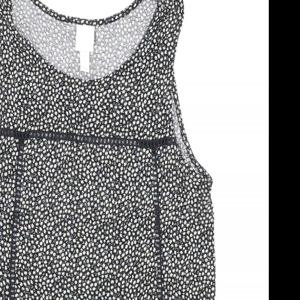 Womens UK Size S H&M Black Basic Tank