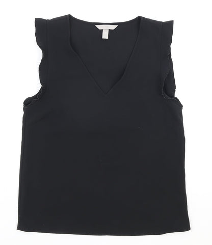 Womens UK Size 6 H&M Black Basic Tank