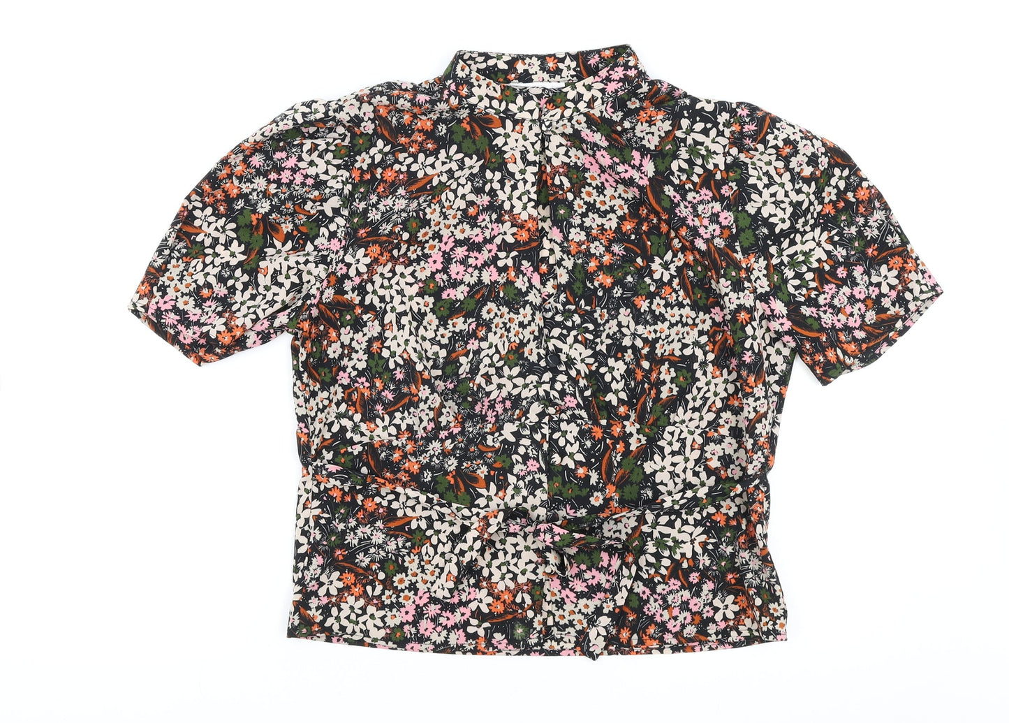 Womens UK Size 6 Preworn Multicoloured Basic Blouse