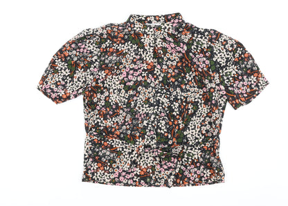 Womens UK Size 6 Preworn Multicoloured Basic Blouse
