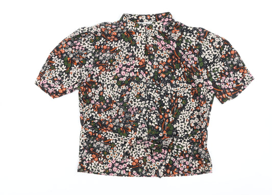 Womens UK Size 6 Preworn Multicoloured Basic Blouse