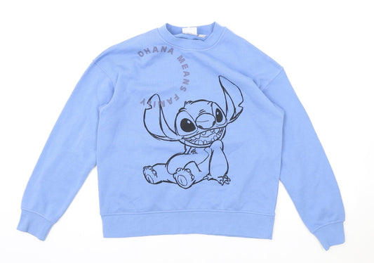Womens UK Size XS Disney Blue Pullover Sweatshirt