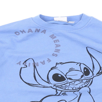 Womens UK Size XS Disney Blue Pullover Sweatshirt