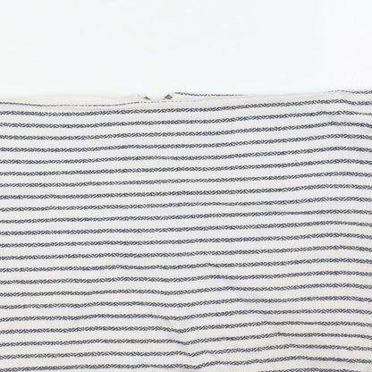 Gap Womens White Striped Cotton Bandage Skirt Size 6 Zip