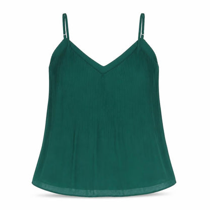 Womens UK Size S Stradivarius Green Basic Tank