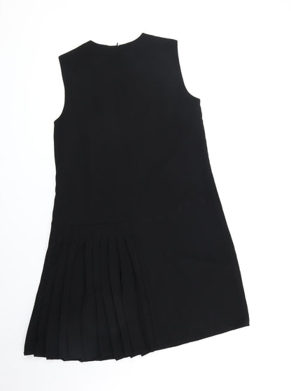 Primark Womens Black Polyester Trapeze & Swing Size 8 Round Neck Zip