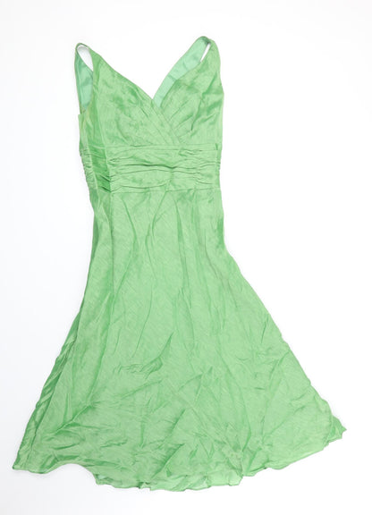 Monsoon Womens Green Polyester Ball Gown Size 8 Sweetheart Zip