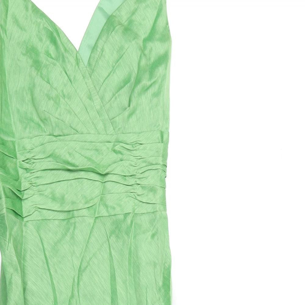 Monsoon Womens Green Polyester Ball Gown Size 8 Sweetheart Zip