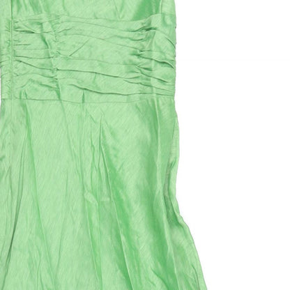 Monsoon Womens Green Polyester Ball Gown Size 8 Sweetheart Zip