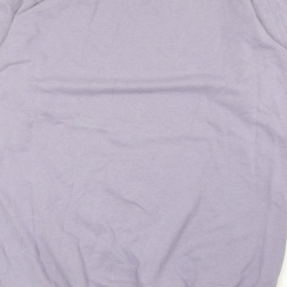 Divided Womens Purple Cotton Jumper Dress Size M Mock Neck Pullover