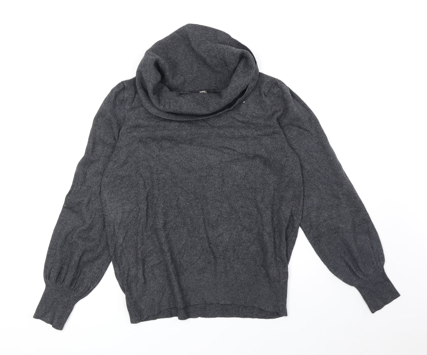 Womens UK Size 14 Marks and Spencer Grey Henley Jumper