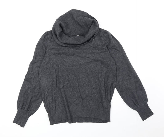 Womens UK Size 14 Marks and Spencer Grey Henley Jumper