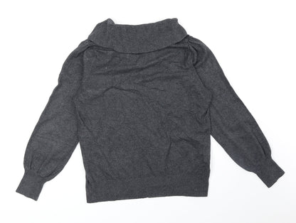 Womens UK Size 14 Marks and Spencer Grey Henley Jumper
