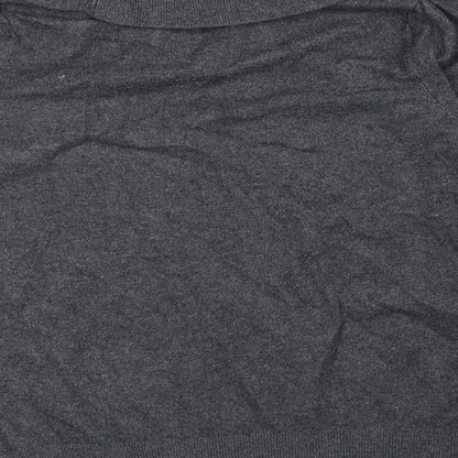 Womens UK Size 14 Marks and Spencer Grey Henley Jumper