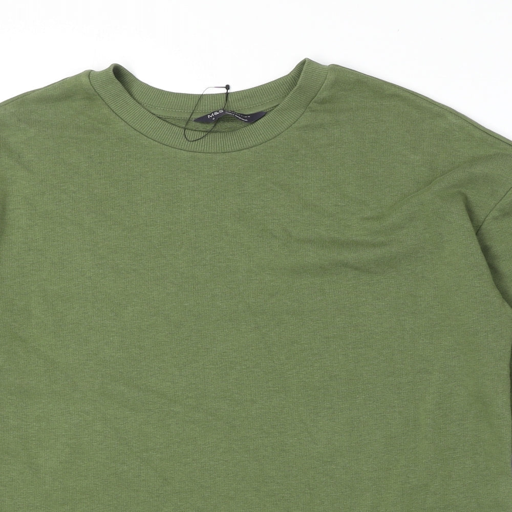 Womens UK Size 6 Marks and Spencer Green Pullover Sweatshirt