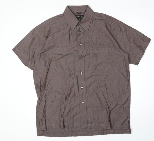 Womens UK Size 16 Kenneth Cole Brown Basic Button-Up