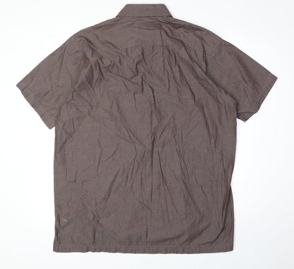 Womens UK Size 16 Kenneth Cole Brown Basic Button-Up