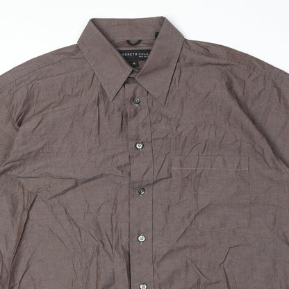 Womens UK Size 16 Kenneth Cole Brown Basic Button-Up