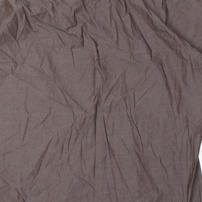 Womens UK Size 16 Kenneth Cole Brown Basic Button-Up
