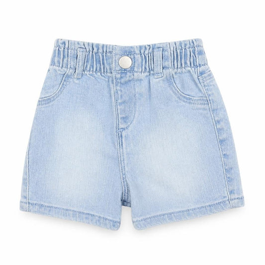 Primark Baby Blue Cotton Cropped Jeans Size 6-9 Months L50 cm Snap