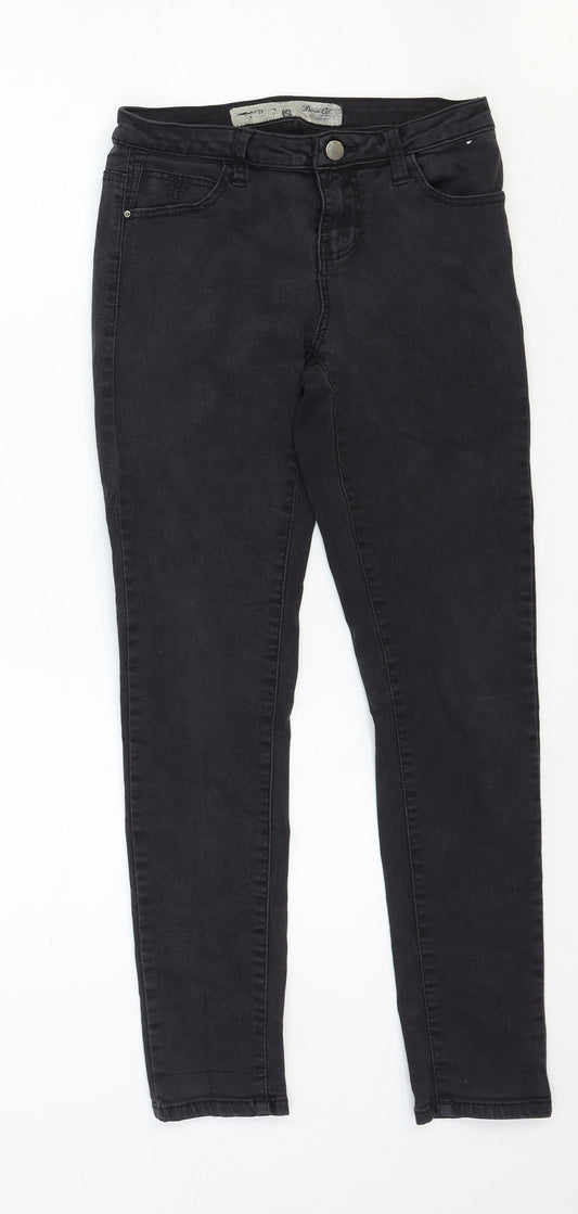 Denim & Co. Womens Black Cotton Skinny Jeans Size 8 Regular Zip