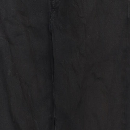 Uniqlo Womens Black Cotton Skinny Jeans Size 12 Regular Zip