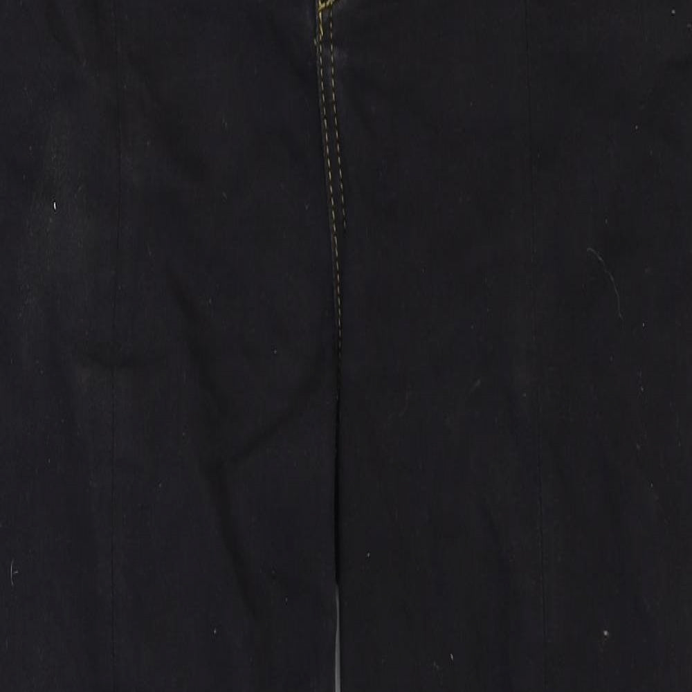 ASOS Womens Black Cotton Straight Jeans Size 28 in Regular Zip