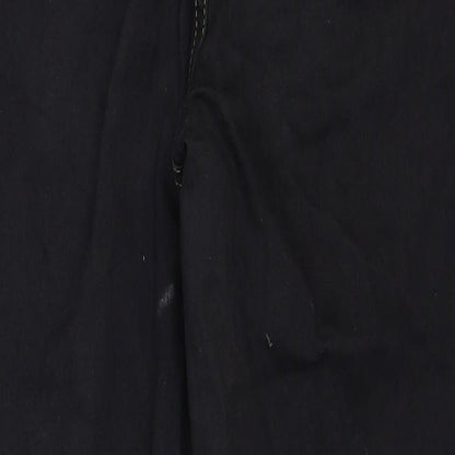 ASOS Womens Black Cotton Straight Jeans Size 28 in Regular Zip