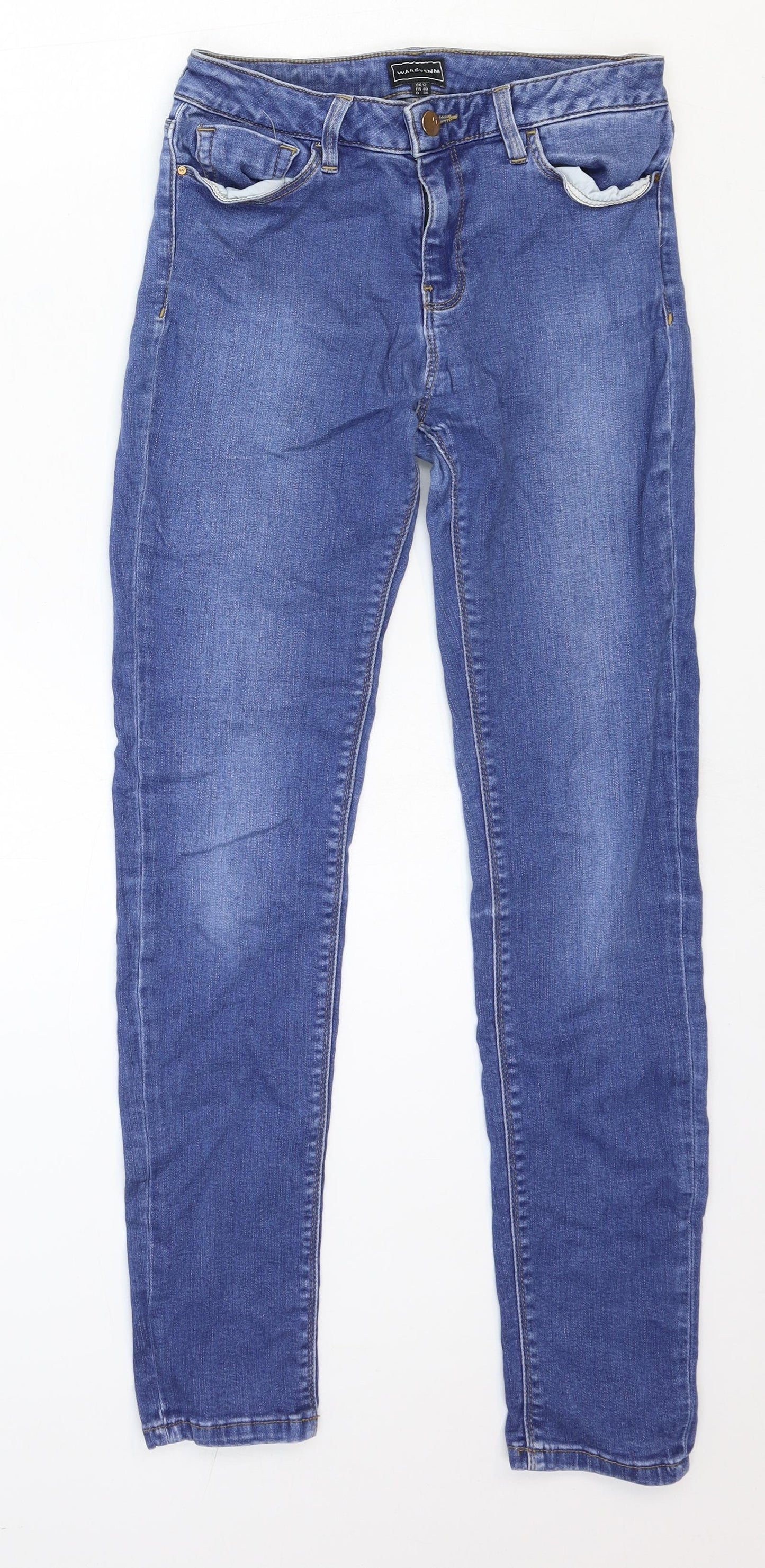 Womens UK Size 12 Waredenim Regular Fit Skinny Blue Jeans