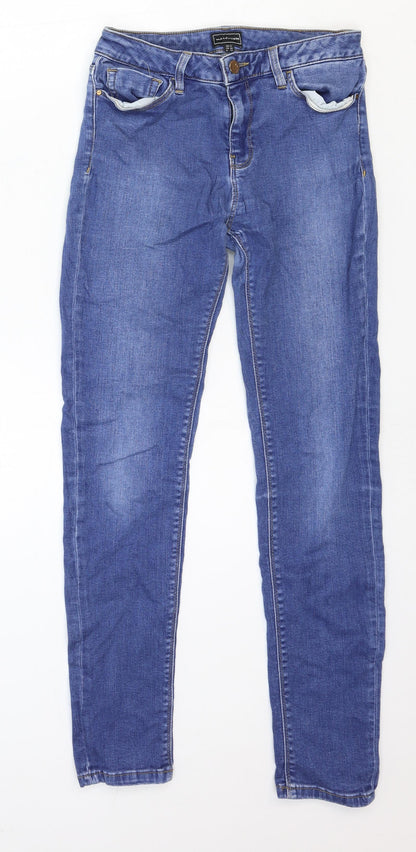 Womens UK Size 12 Waredenim Regular Fit Skinny Blue Jeans