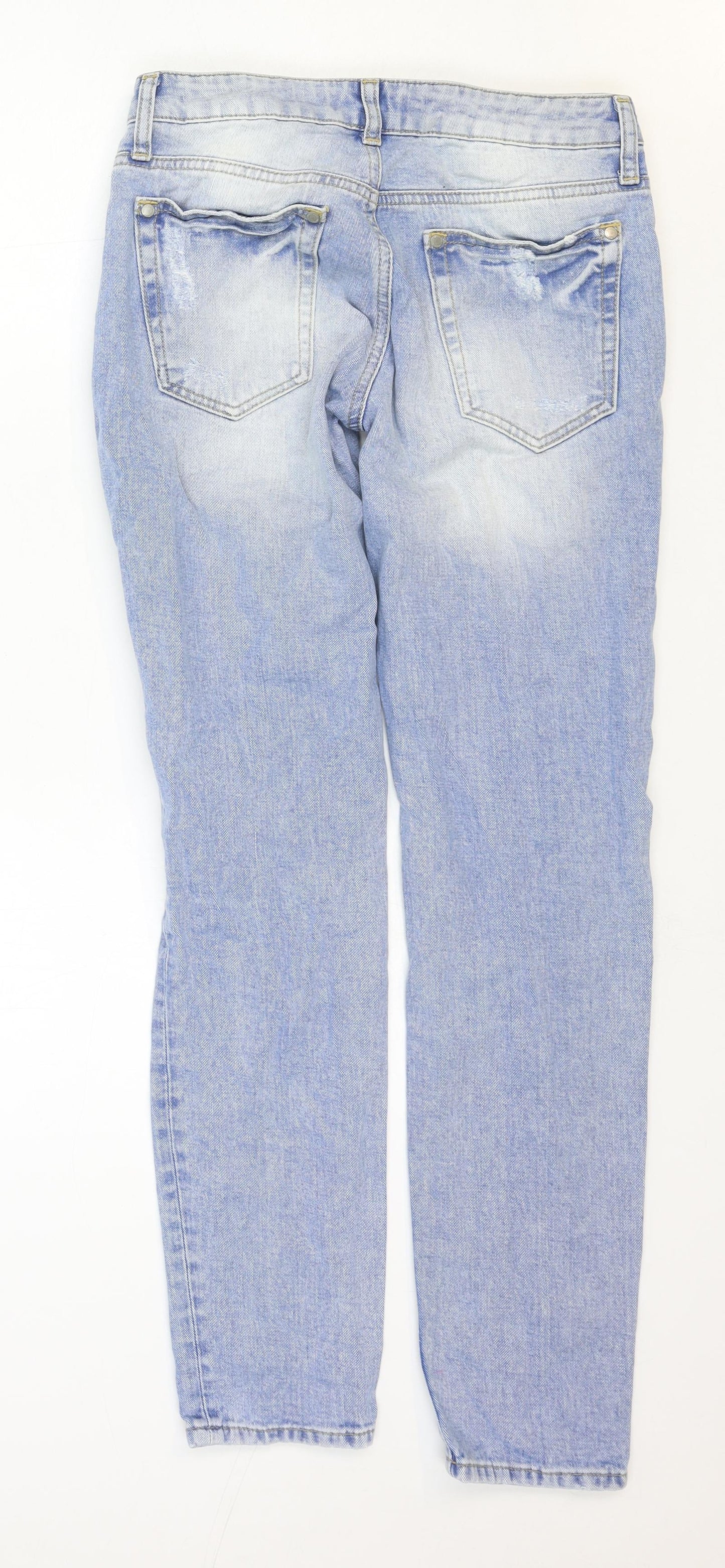 Womens UK Size 8 Miss Denim Regular Fit Straight Blue Jeans