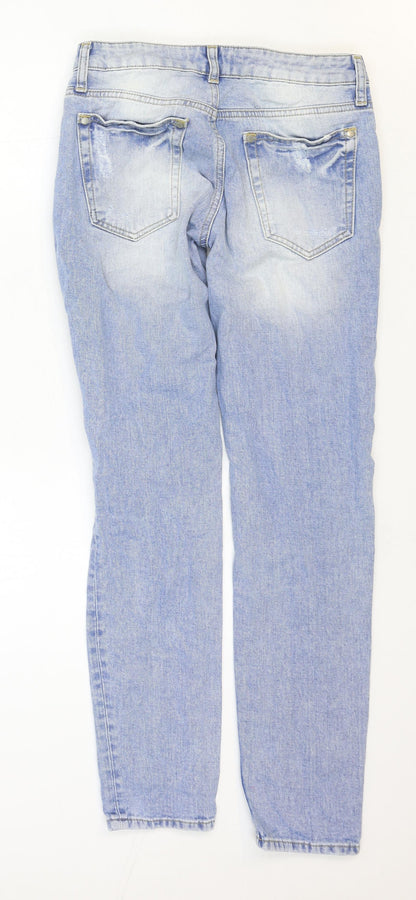 Womens UK Size 8 Miss Denim Regular Fit Straight Blue Jeans