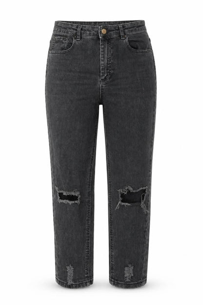 ASOS Womens Grey Cotton Straight Jeans Size 28 in Regular Zip
