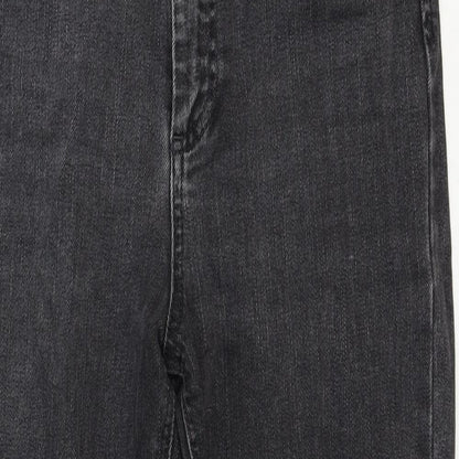 ASOS Womens Grey Cotton Straight Jeans Size 28 in Regular Zip