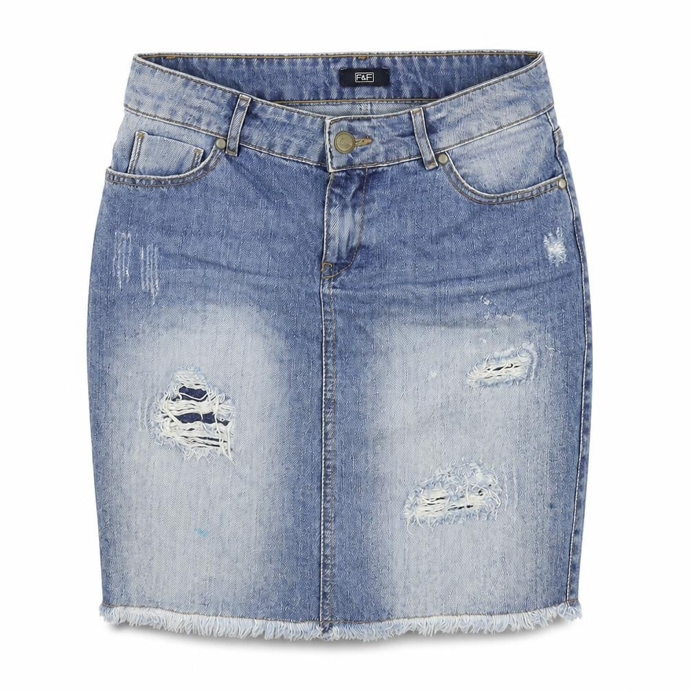 Womens UK Size 30 in F&F Straight & Pencil Denim Skirt