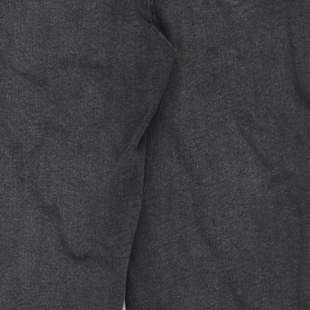 Denim & Co. Womens Grey Cotton Skinny Jeans Size 14 Regular Zip