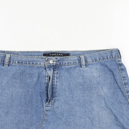 Cantao Womens Blue Cotton Mini Skirt Size 30 in Zip