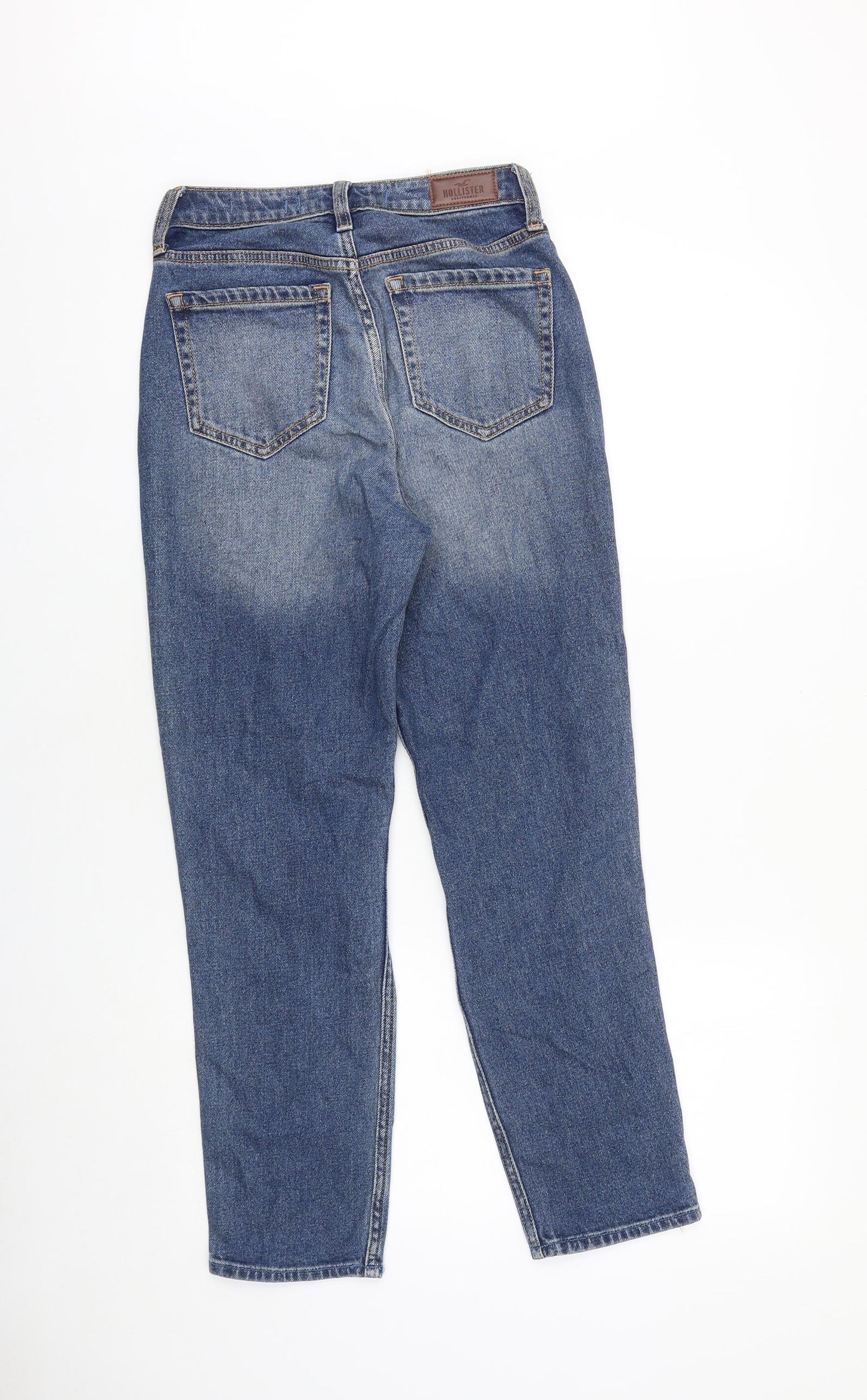 Hollister Womens Blue Cotton Straight Jeans Size 25 in L27 in Regular Zip