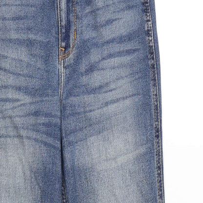 Hollister Womens Blue Cotton Straight Jeans Size 25 in L27 in Regular Zip