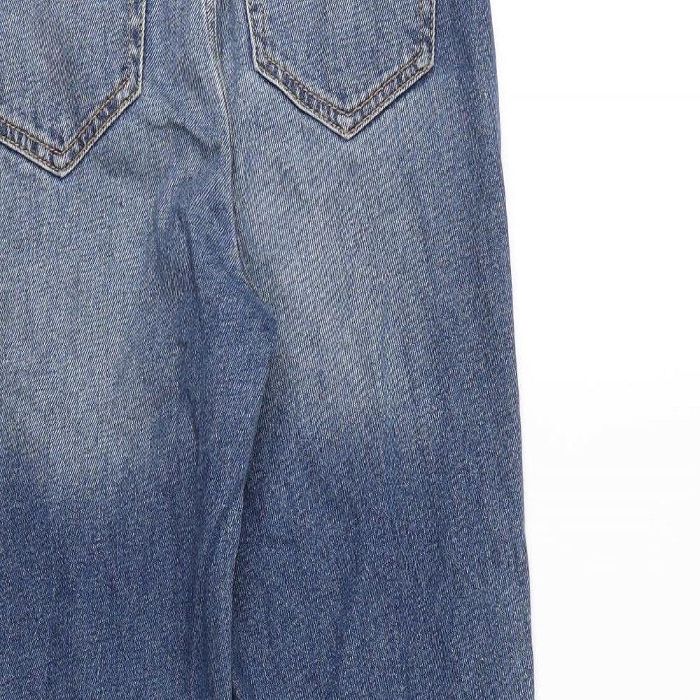 Hollister Womens Blue Cotton Straight Jeans Size 25 in L27 in Regular Zip