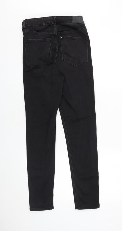 Womens UK Size 27 in H&M Slim Fit Skinny Black Jeans