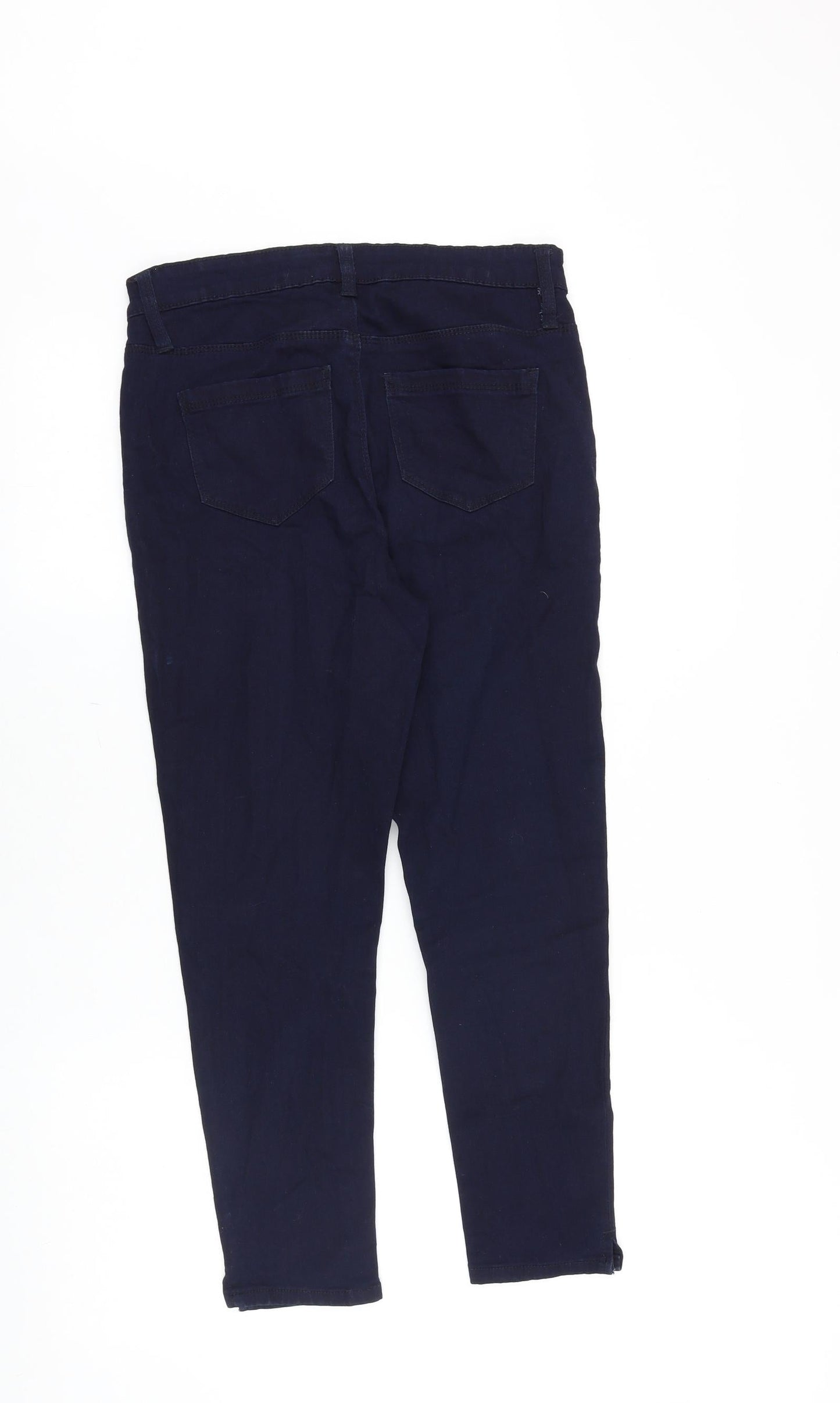 Oasis Womens Blue Cotton Skinny Jeans Size 10 L24 in Regular Zip