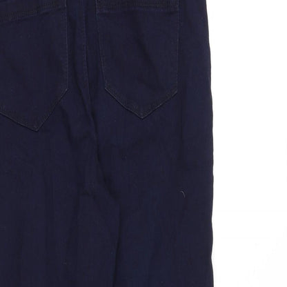 Oasis Womens Blue Cotton Skinny Jeans Size 10 L24 in Regular Zip