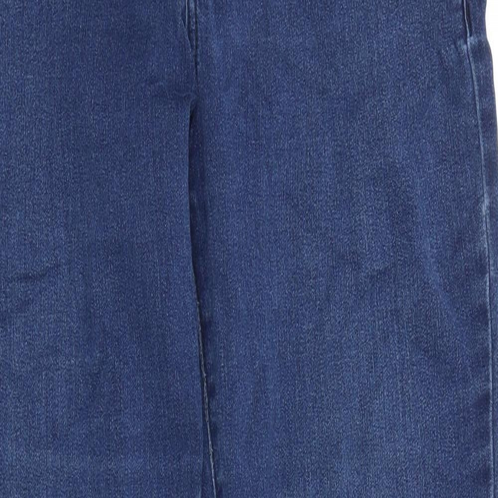 Denim & Co. Womens Blue Cotton Skinny Jeans Size 14 L28 in Regular Zip