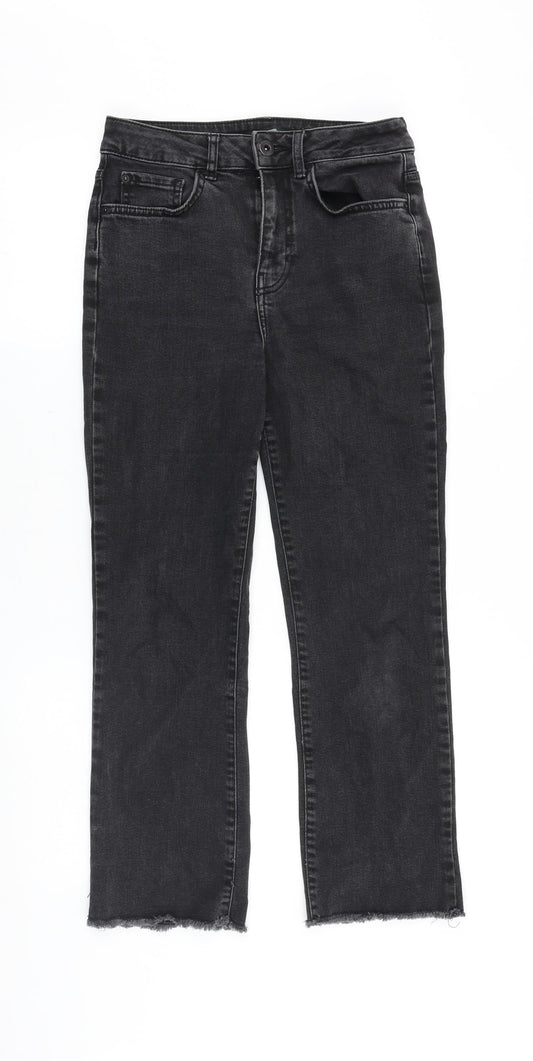 George Womens Black Cotton Bootcut Jeans Size 28 in L25 in Regular Zip