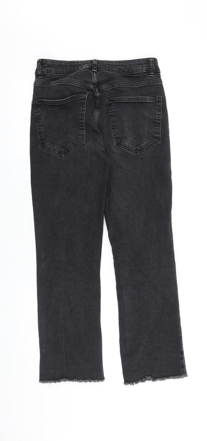 George Womens Black Cotton Bootcut Jeans Size 28 in L25 in Regular Zip