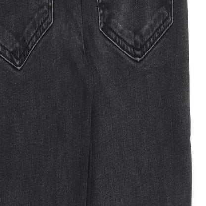 George Womens Black Cotton Bootcut Jeans Size 28 in L25 in Regular Zip